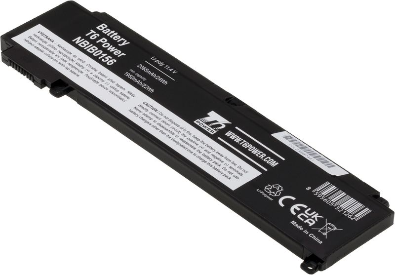 Batéria T6 Power pre Lenovo ThinkPad T460s, T470s, 2065mAh, 24Wh, 3cell, Li-Pol