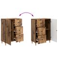 vidaXL Servírovacia skriňa so zásuvkou Staré drevo 66 x 34,5 x 90 cm