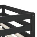 vidaXL Detská vyvýšená posteľ rebrík čierna 90x200 cm masívna borovica