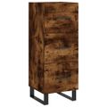 vidaXL Vysoká skrinka dymový dub 34,5x34x180 cm spracované drevo