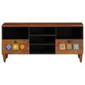 vidaXL TV skrinka Orech 100 x 33 x 46 cm Masívne mango drevo
