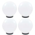 vidaXL LED lampy v tvare gule 4 ks 25 cm PMMA