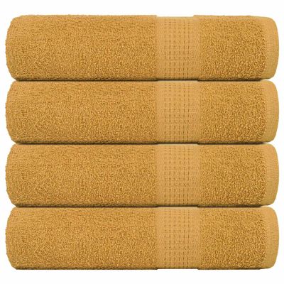 vidaXL Sprchové osušky FROGN 4 ks zlaté 70x140 cm 360 g/m²