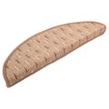 vidaXL Kobercové nášľapy na schody 15 ks hnedé 56x17x3 cm