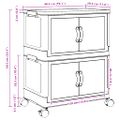vidaXL stohovateľný úložný box kolesami 2vrstvový 28L 48,5x29,5x59,5cm