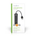 NEDIS UHUBU2420BK USB hub | 4portový | USB 2.0 | čierny