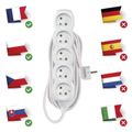 Predlžovací kábel EMOS P0517R / 7 m / 5 zásuviek / biely / PVC / 1,5 mm2