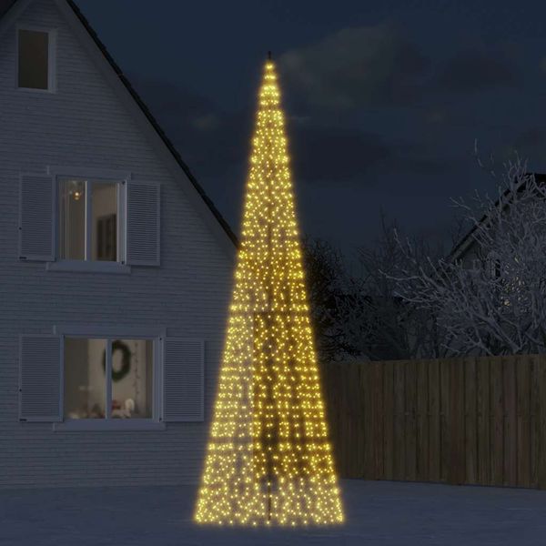 vidaXL LED vianočný stromček 1534 LED teplá biela 500 cm