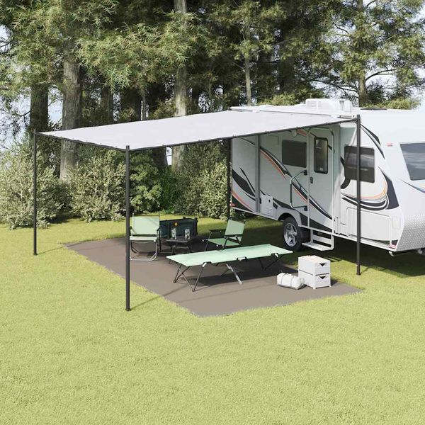 vidaXL Koberec do stanu Svetlosivá 600 × 300 cm Polyetylén