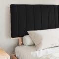 vidaXL Rám postele s čalúneným čelom Čierna 150 x 200 cm
