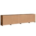 vidaXL Komoda s LED svetlami dymový dub 283x37x67 cm