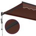 vidaXL Automaticky zaťahovacia markíza hnedá 350x250 cm