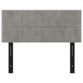 vidaXL Čelo postele bledosivé 100x5x78/88 cm zamat