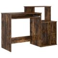 vidaXL Stôl Dymová dub 120,5 x 44 x 88,5 cm Kompozitné drevo