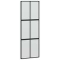 vidaXL Posuvné dvere čierne 76x205 cm tvrdené sklo a hliník