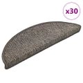 vidaXL Samolepiace nášľapy na schody vzhľad sisalu 30 ks 56x17x3 cm