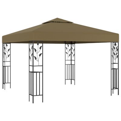 vidaXL Altánok 3x3 m, sivohnedý 180 g/m²