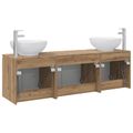 vidaXL Set kabinetov do kúpeľne 3 ks Dub artisan 49,5 x 44,5 x 65 cm