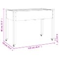 vidaXL Kvetináč s kolieskami a vložkou hnedý 118x59x80cm jedľový masív