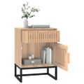 vidaXL Nočné stolíky 2ks čierne 40x30x55,5cm kompozitné drevo a železo