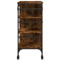 vidaXL Kuchynský vozík dymový dub 87,5x38,5x84,5 cm kompozitné drevo