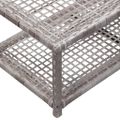 vidaXL Lavička na topánky sivá 80x40x30 cm polyratanová