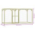 vidaXL Klietka pre sliepky 1,5x3x1,5 m, impregnovaná borovica