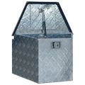 vidaXL Hliníková bednička 737/381x410x460 mm, strieborná