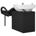 vidaXL Kozmetický stolička Čierna a biela 136 x 60 x 92 cm PVC