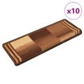 vidaXL Nášľapy na schody samolepiace 10 ks 65x21x4 cm hnedé