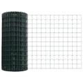 vidaXL Euro oplotenie s pilierom 10 x 0,6 m PVC potiahnutá oceľ Zelená