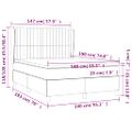 vidaXL Boxspring posteľ s matracom zelená 140x190 cm látka
