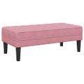 vidaXL lavička s vankúšom Ružová 113 x 57 x 39 cm Zamat