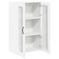 vidaXL Nástenný sklenený kabinet LUCCA Biela 60 x 31 x 100 cm