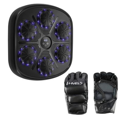 Elektronický boxerský terč HMS TB03 s LED, Bluetooth a rukavicami (Music Boxing Machine)