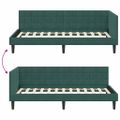 vidaXL Rohový rám postele Tmavozelená 90 cm x 200 cm Zamat