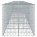 vidaXL Gabiónový kôš s krytom 1200x100x100 cm pozinkované železo