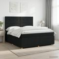 vidaXL Posteľ boxspring s matracom Čierna 180 x 200 cm Látka