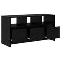 vidaXL TV skrinka 102 x 37,5 x 52,5 cm Čierny dub Kompozitné drevo