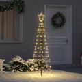 vidaXL LED Vianočný stromček so zemnými kolíkmi Teplá biela 250 cm