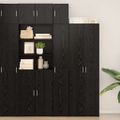 vidaXL Úložný kabinet so policami Čierny dub 30 x 42,5 x 225 cm