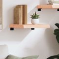 vidaXL Nástenná polica 40x40x(2-6) cm neošetrený dubový masív