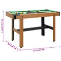 vidaXL 4-stopový biliardový stôl hnedý 122x61x76 cm