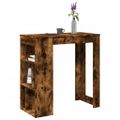 vidaXL Barový stôl s policami dymový dub 102x50x103,5 cm kompoz. drevo