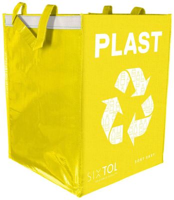 Taška na triedený odpad SORT EASY PLASTIC, 30x30x40 cm, 36 l SIXTOL