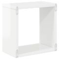 vidaXL Nástenné police 6 ks lesklé biele 26x15x26 cm