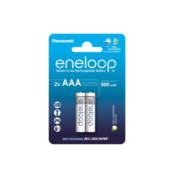 Panasonic EKO Eneloop nabíjateľné batérie AAA 800mAh 2ks (BK-4MCDE/2BE)