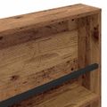 vidaXL Regál na časopisy s poličkou 2 ks Staré drevo 100 x 12 x 70 cm