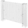 vidaXL Stĺp na plot. 2 ks 20 x 20 x 190 cm Kov Strieborná