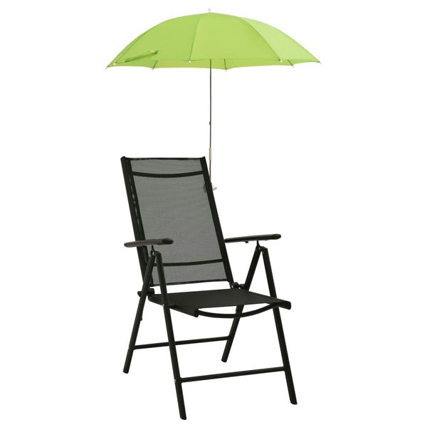 vidaXL Slnečníky ku kempingovej stoličke 2 ks zelené 105 cm